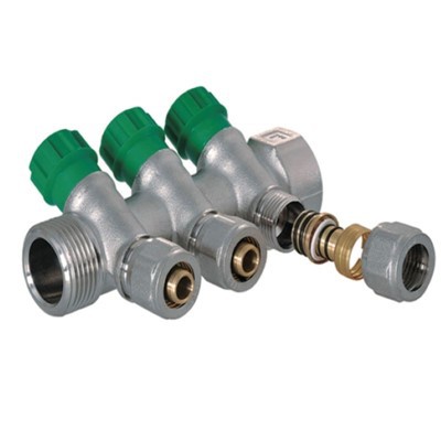 Месингани разводник са кугличним вентилима